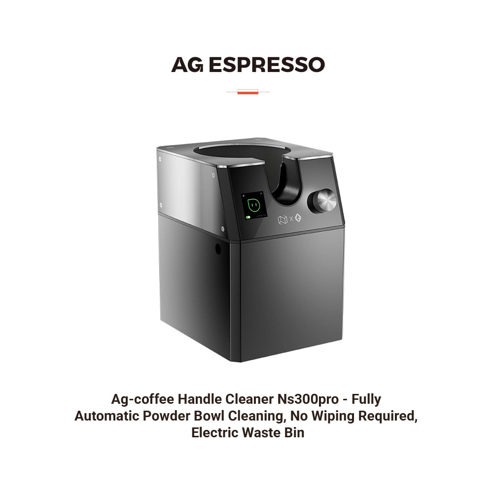 Ag-coffee Handle Cleaner Ns300pro - Fully Automatic Powder Bowl Cleaning, No Wiping Required, Electric Waste Bin