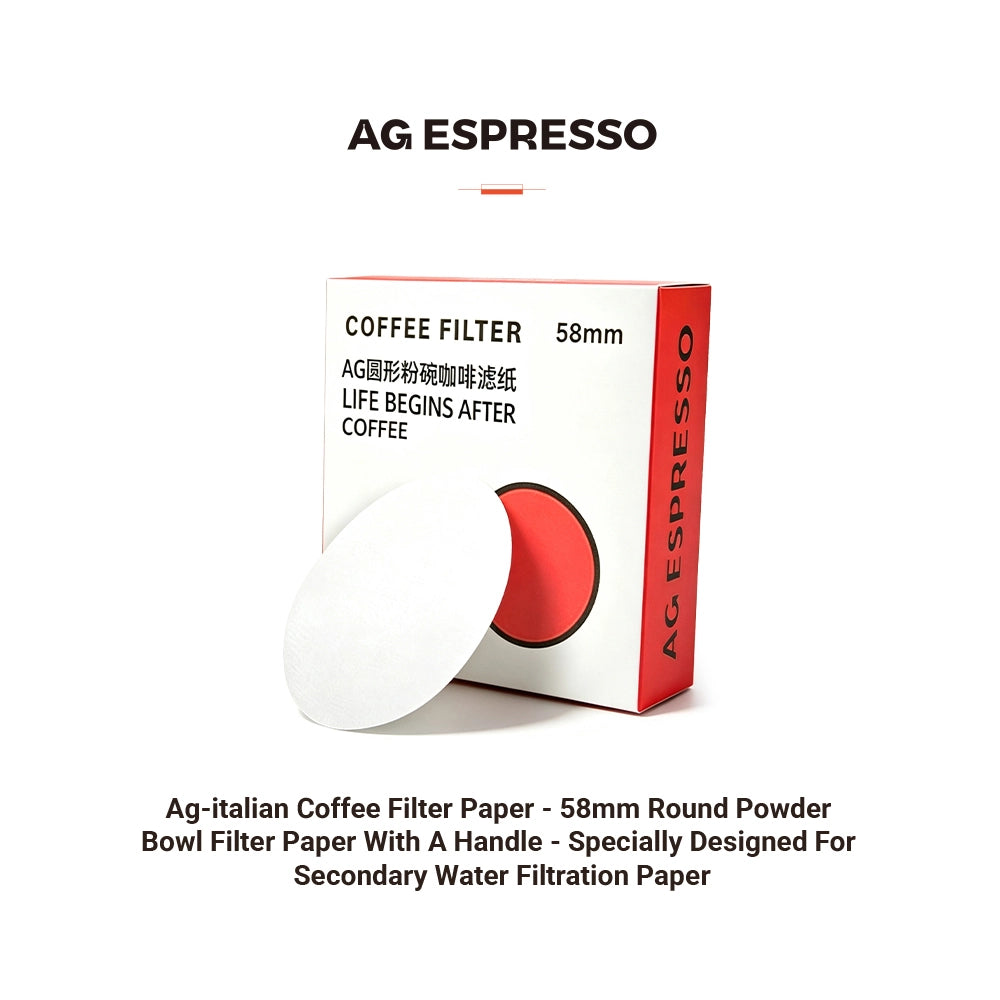 Ag-italian Coffee Filter Paper - 58mm Round Powder Bowl Filter Paper With A Handle - Specially Designed ForSecondary Water Filtration Paper